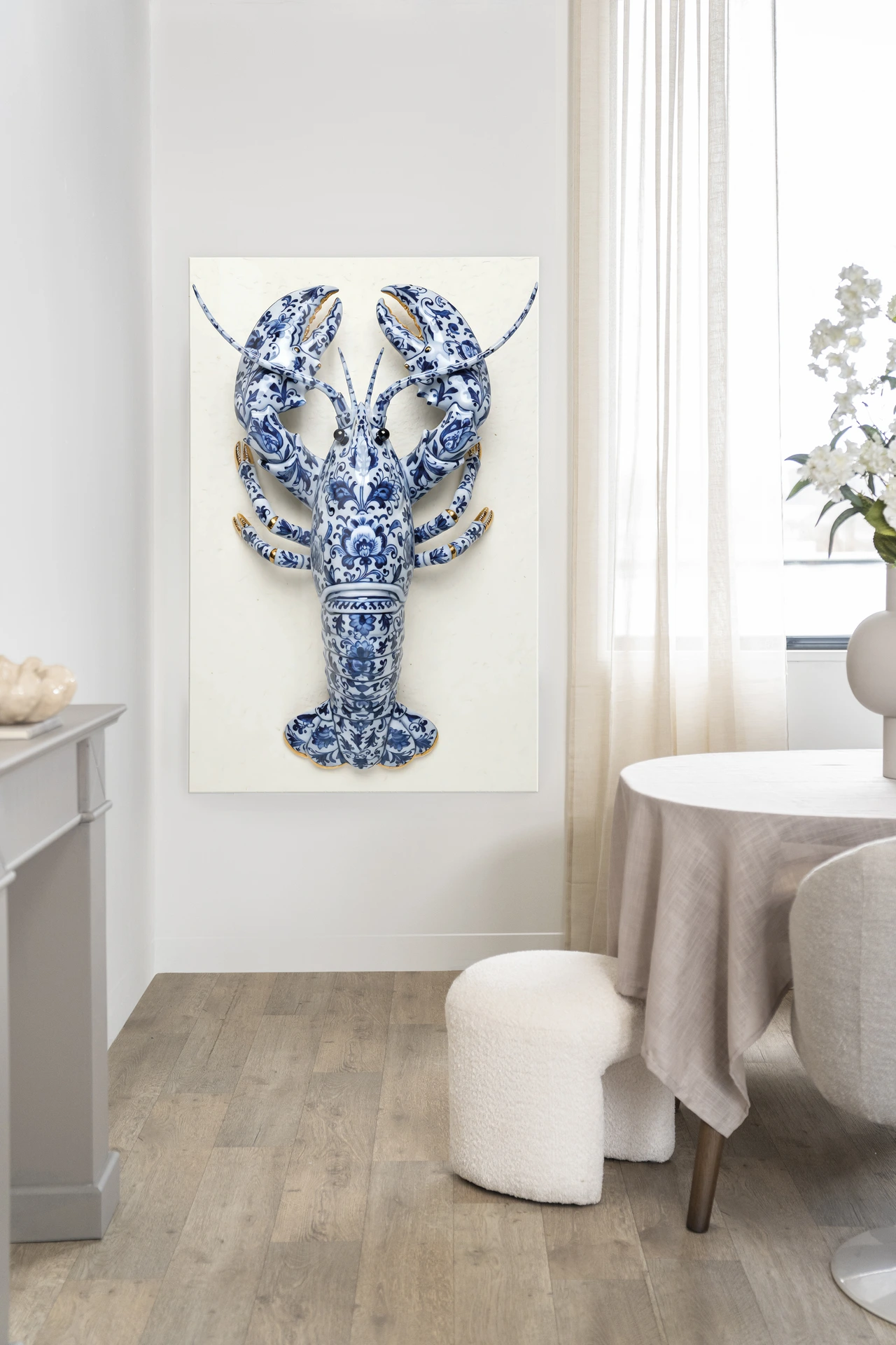 Wandkleed Blue Lobster - Urban Cotton