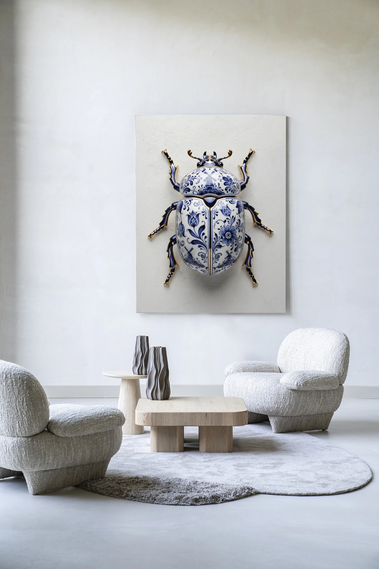 Wandkleed Blue Beatle - Urban Cotton
