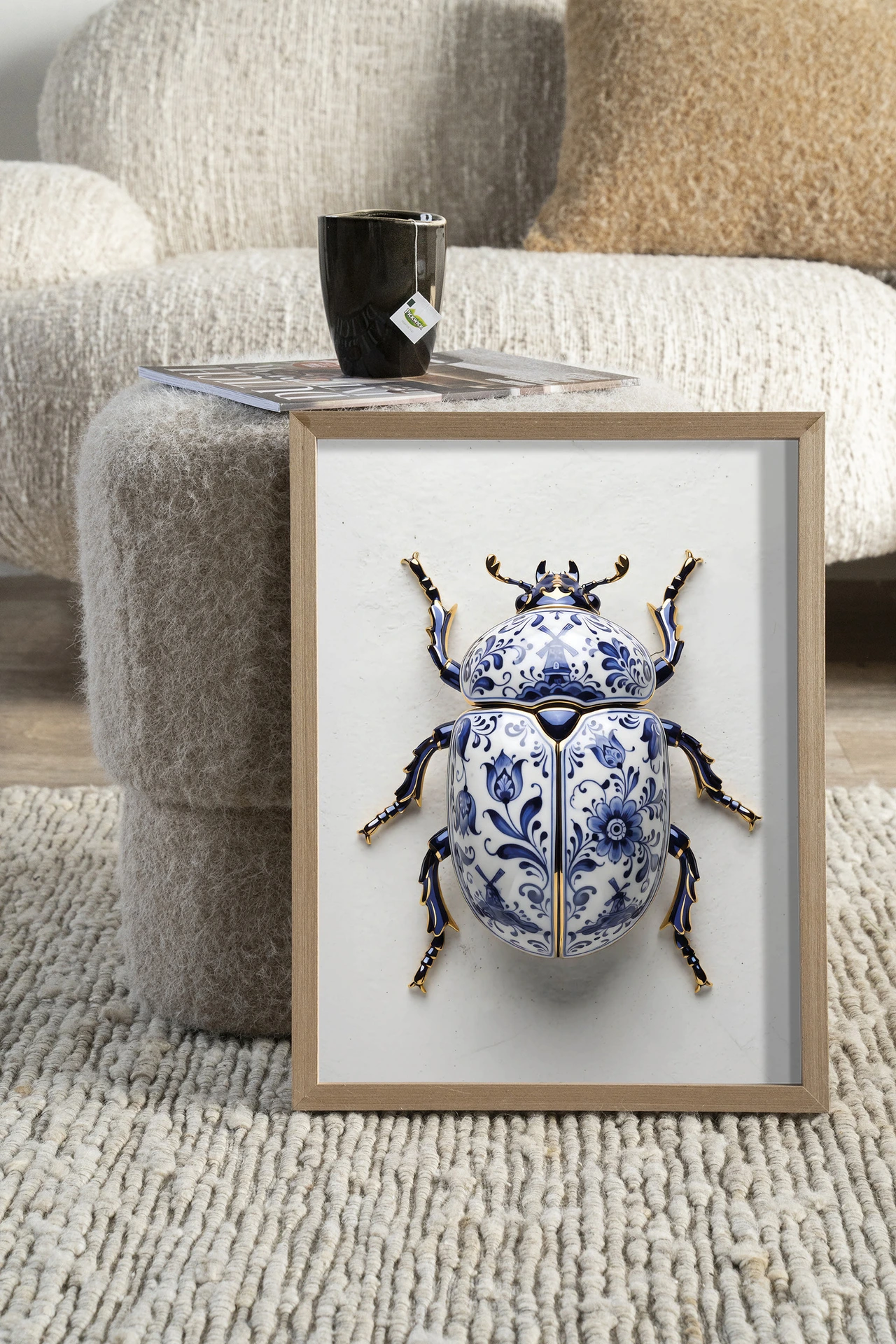 Wandkleed Blue Beatle - Urban Cotton