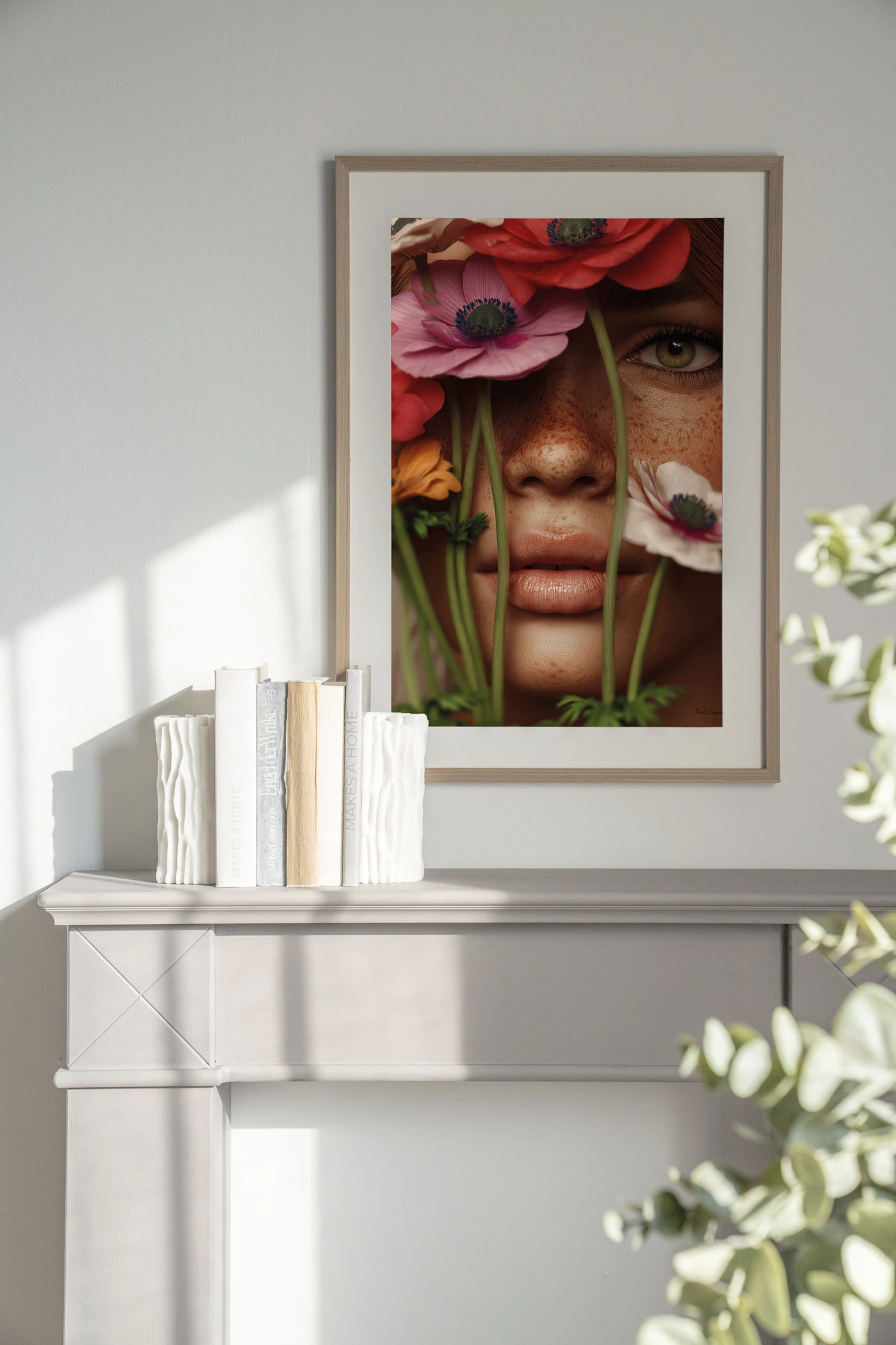 Wandkleed Anemone - Urban Cotton