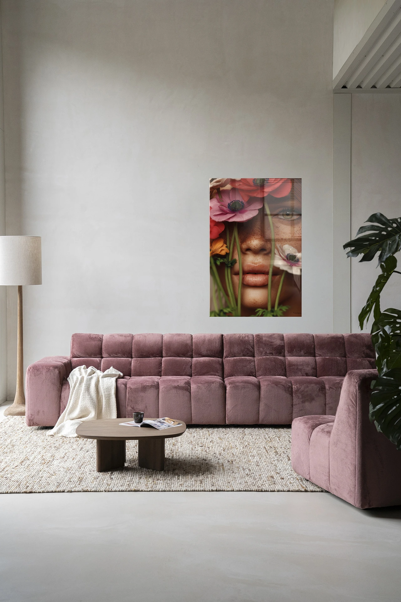 Wandkleed Anemone - Urban Cotton