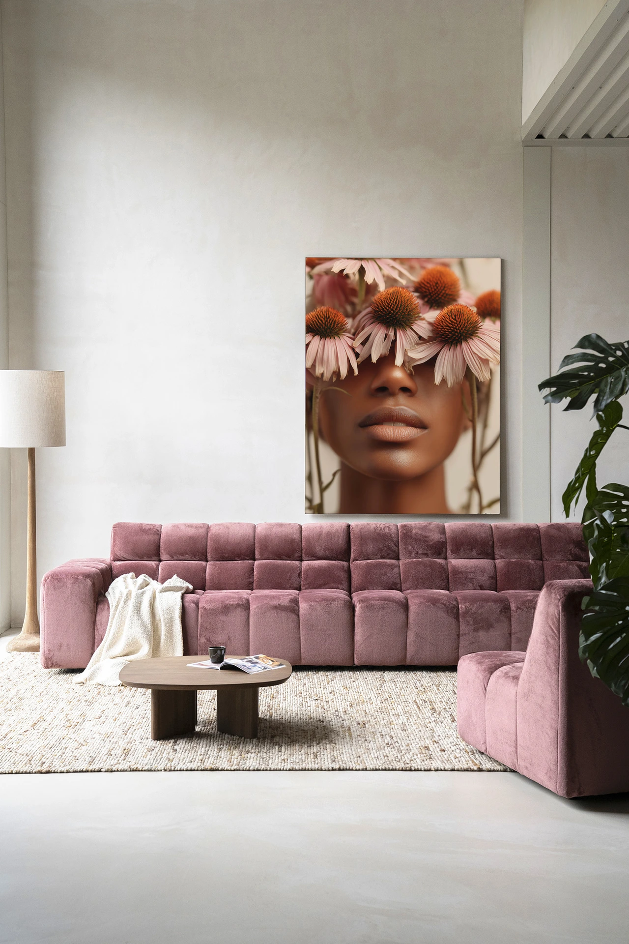 Wandkleed Coneflower - Urban Cotton