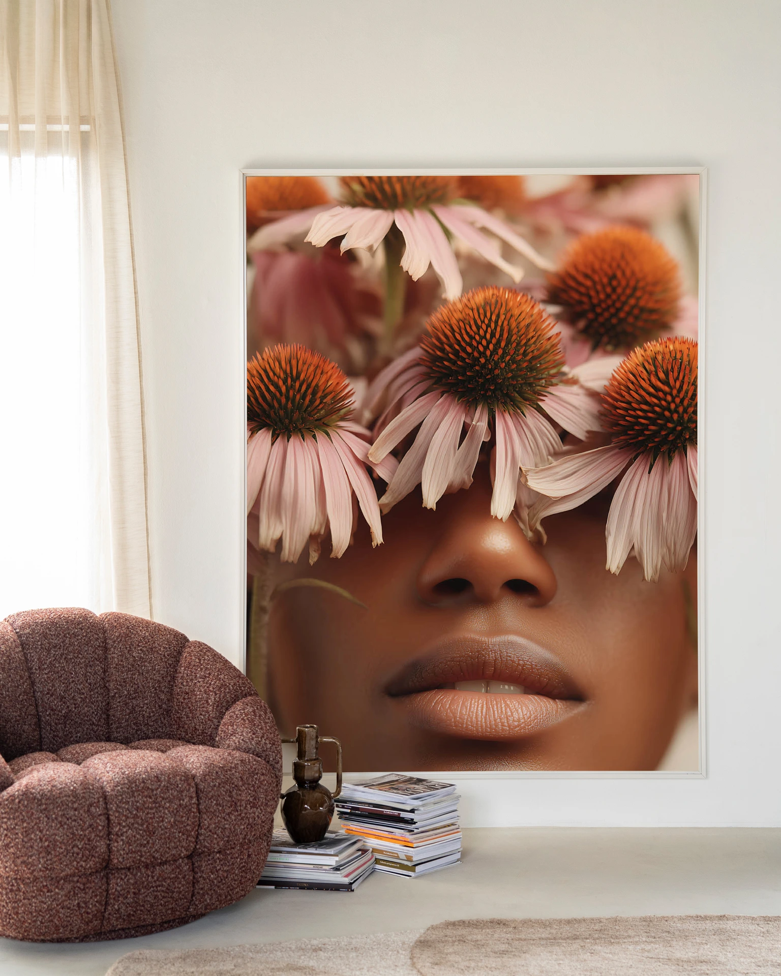 Wandkleed Coneflower - Urban Cotton