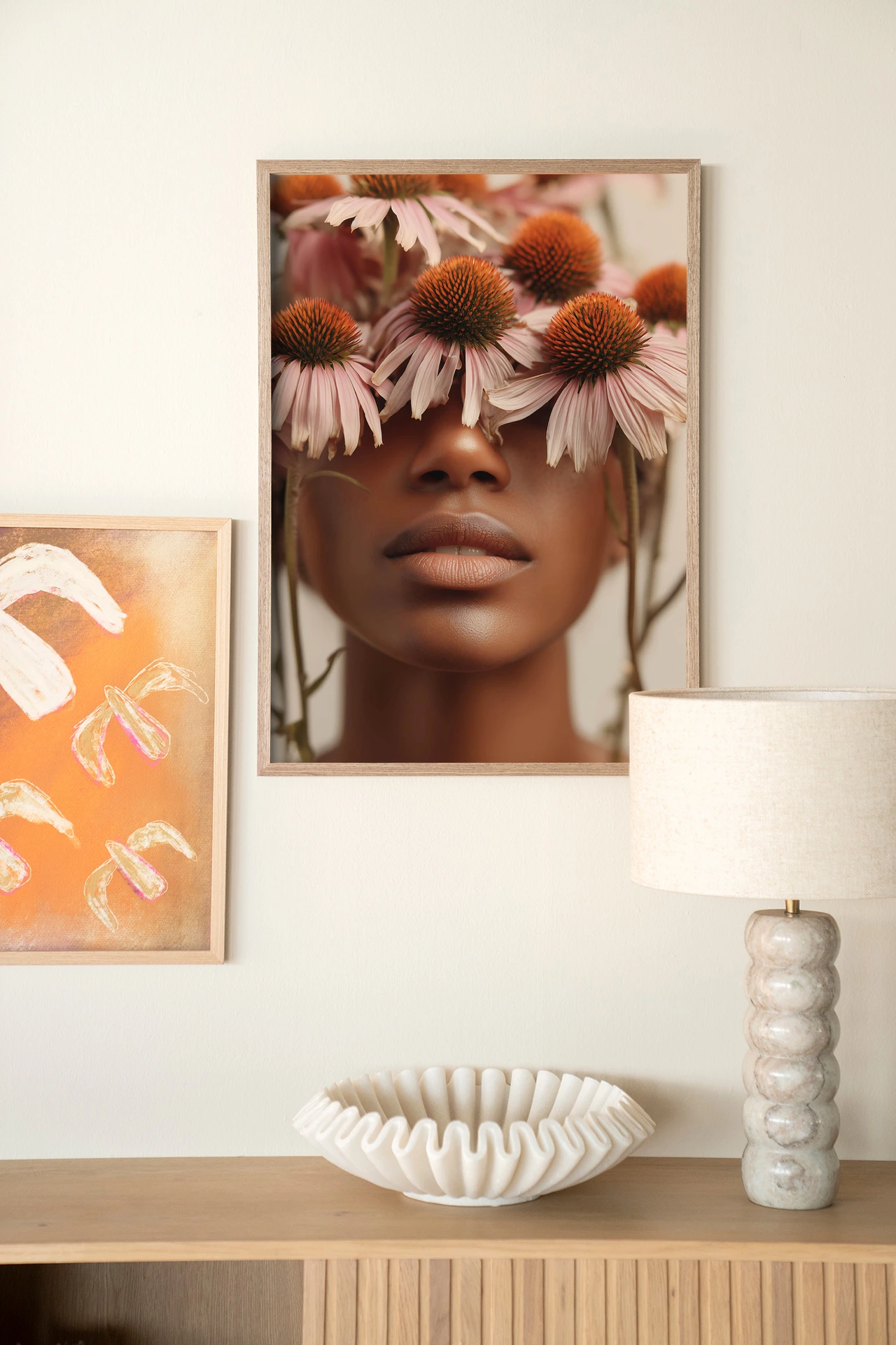 Wandkleed Coneflower - Urban Cotton