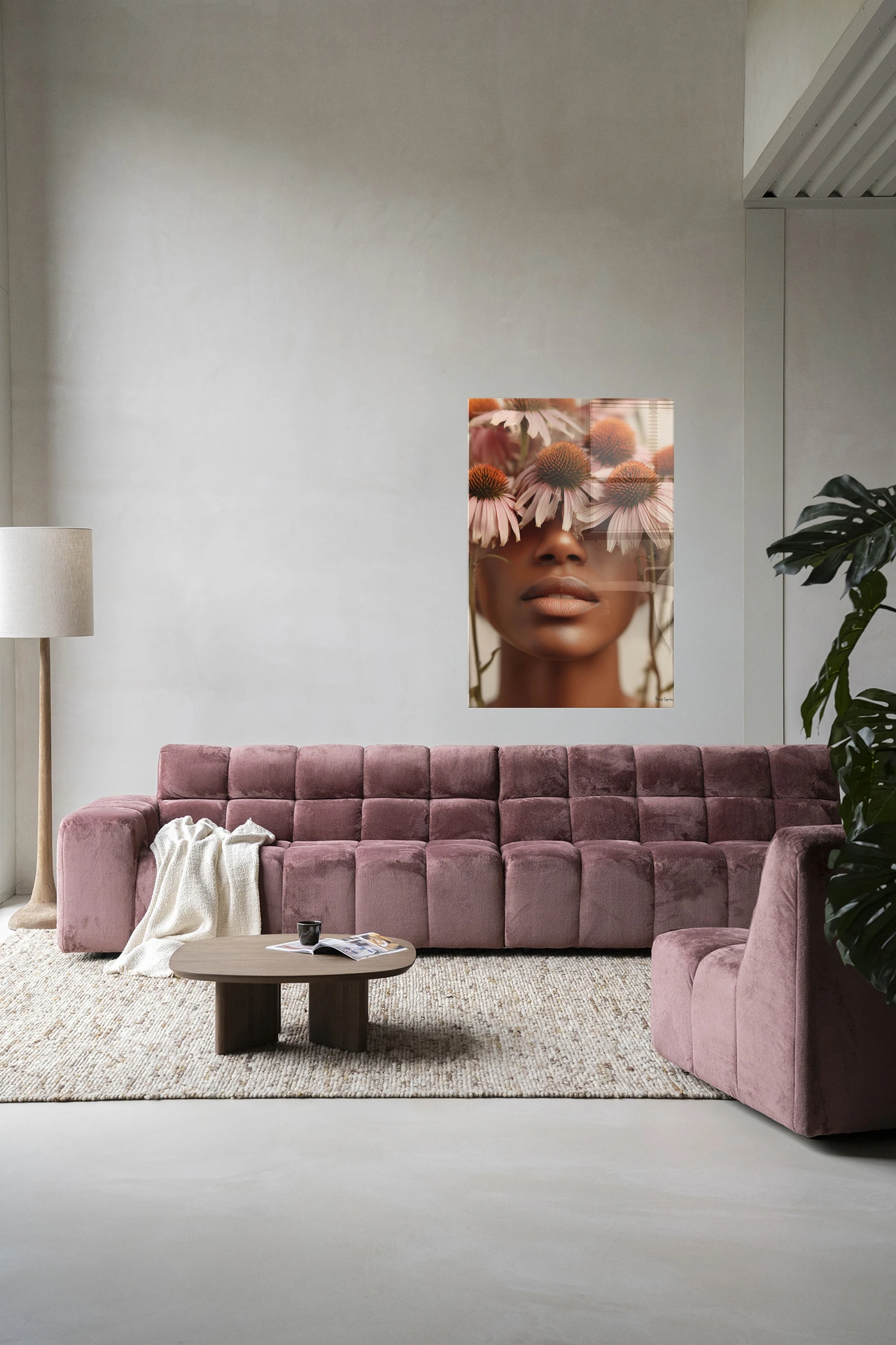 Wandkleed Coneflower - Urban Cotton