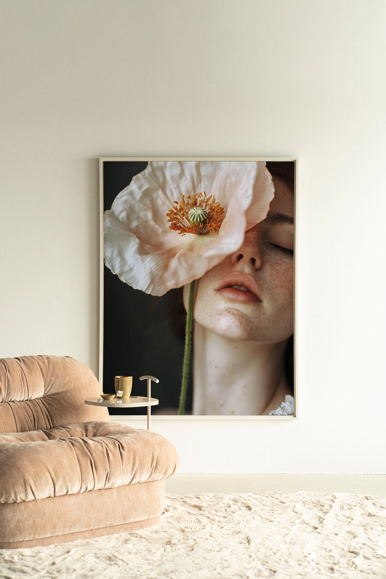 Wandkleed Poppy Flower - Urban Cotton