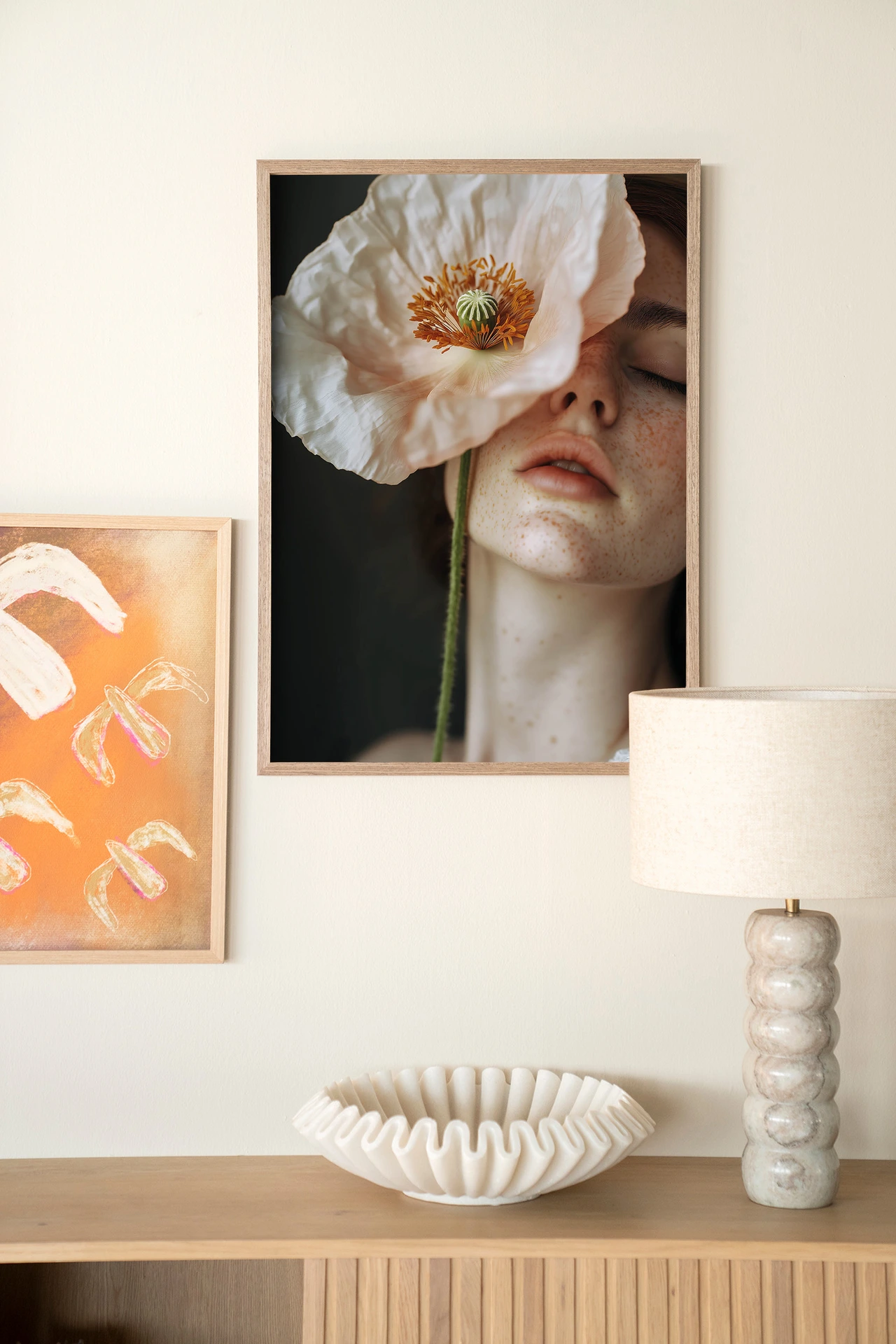 Wandkleed Poppy Flower - Urban Cotton