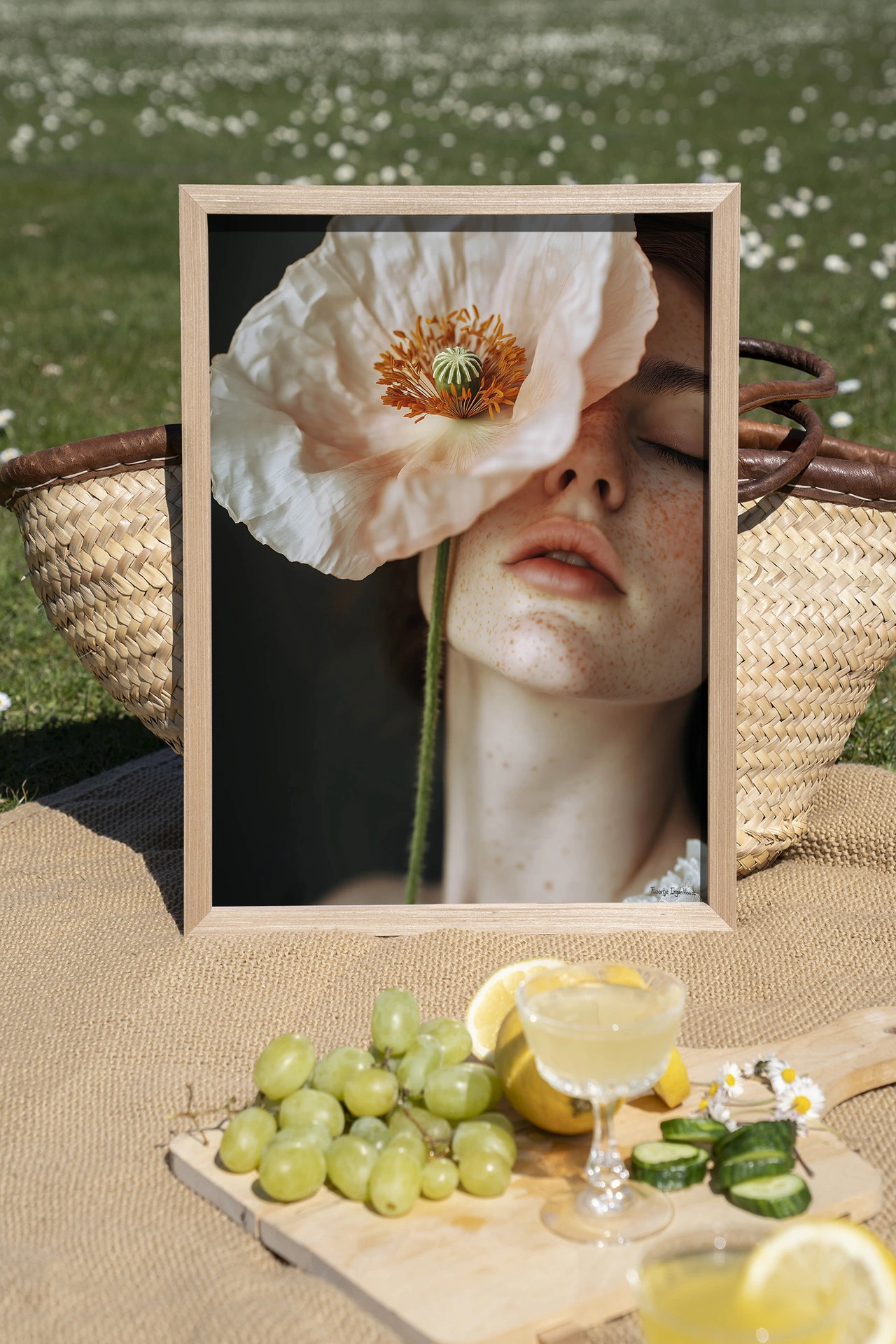 Wandkleed Poppy Flower - Urban Cotton