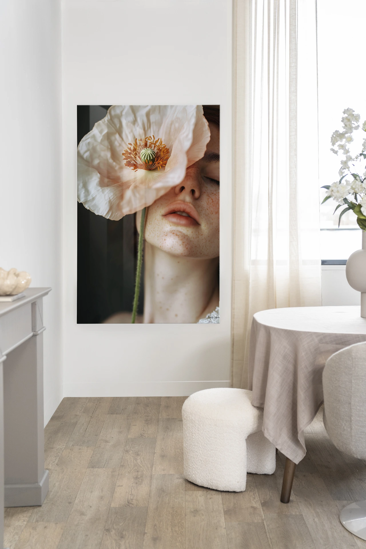 Wandkleed Poppy Flower - Urban Cotton