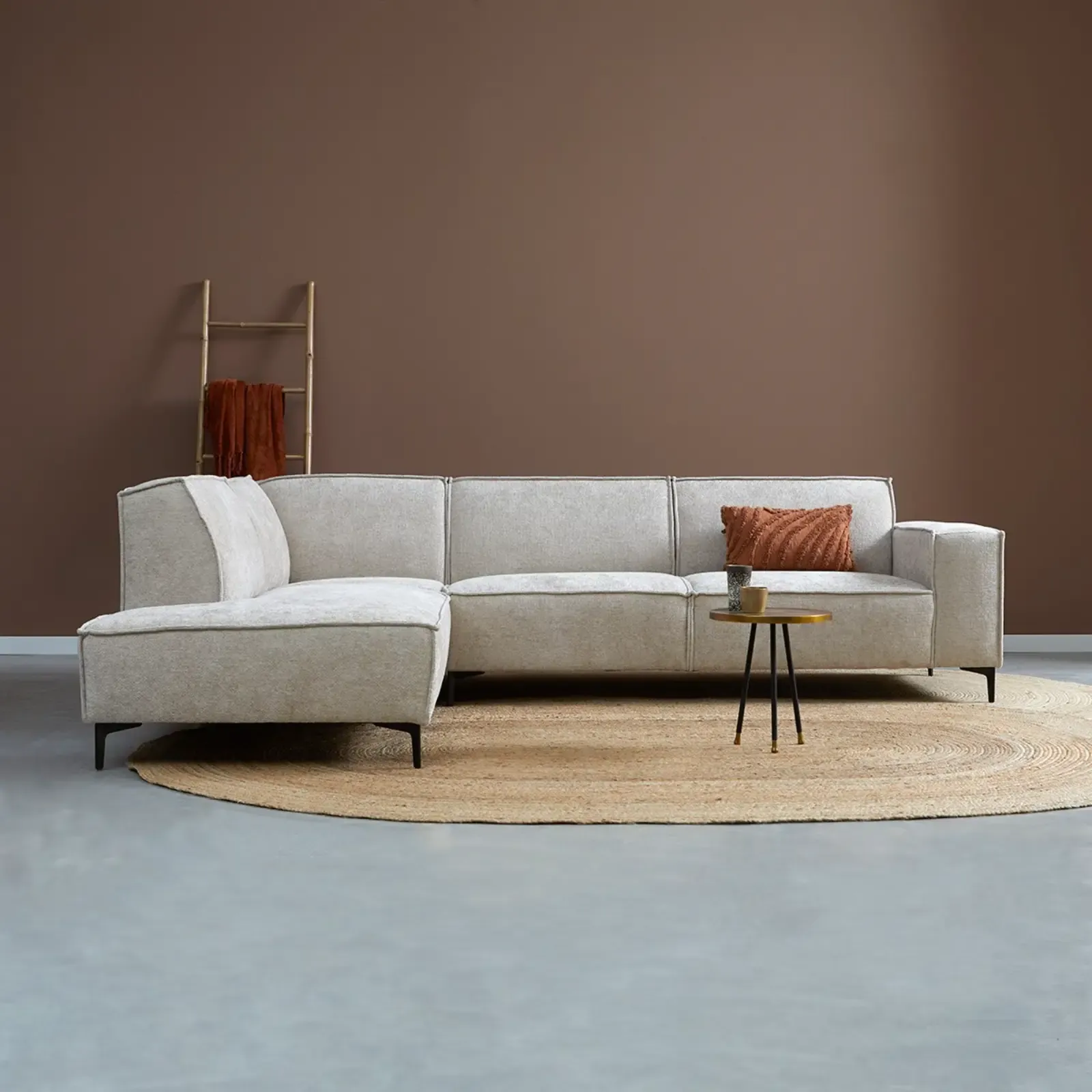 Hoekbank River Beige