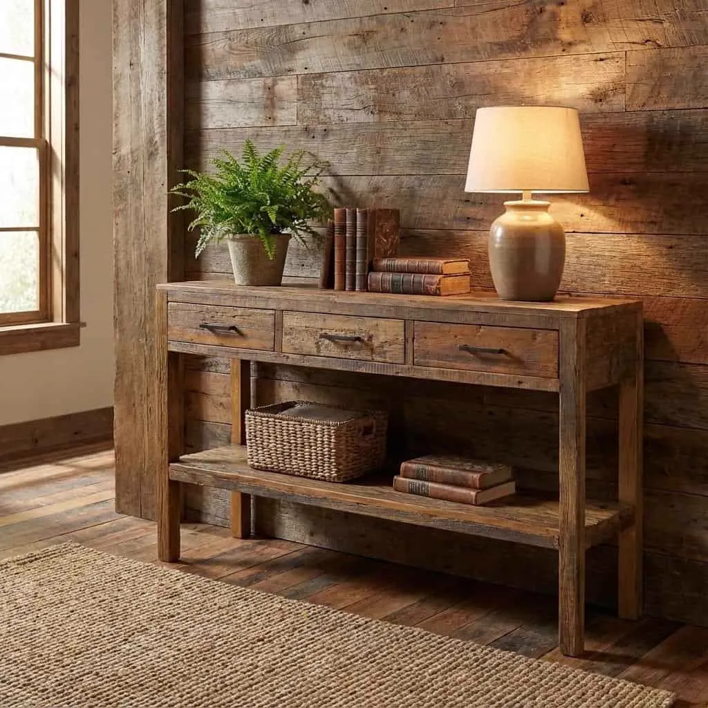 Brent Sidetable 150cm | Oud hout