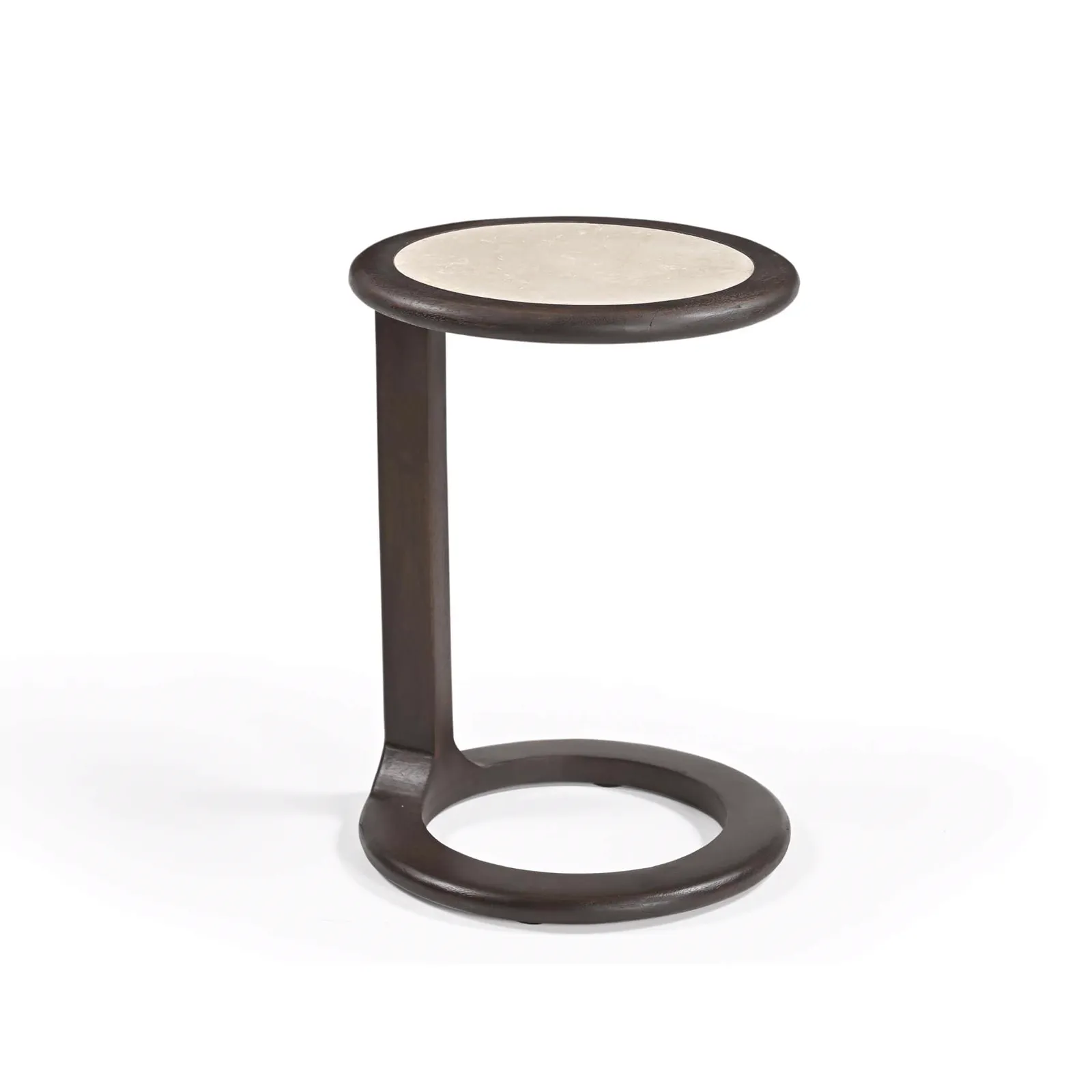 Bijzettafel Vinn Bruin Travertin 55 cm