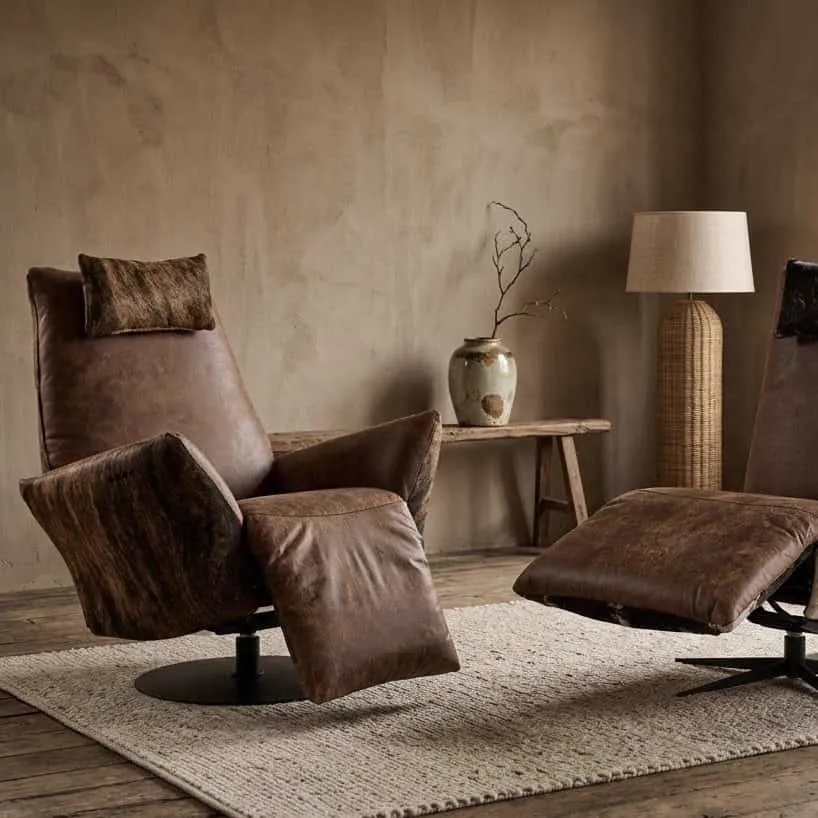 Relaxfauteuil Jesse Koeienhuid Chill Line