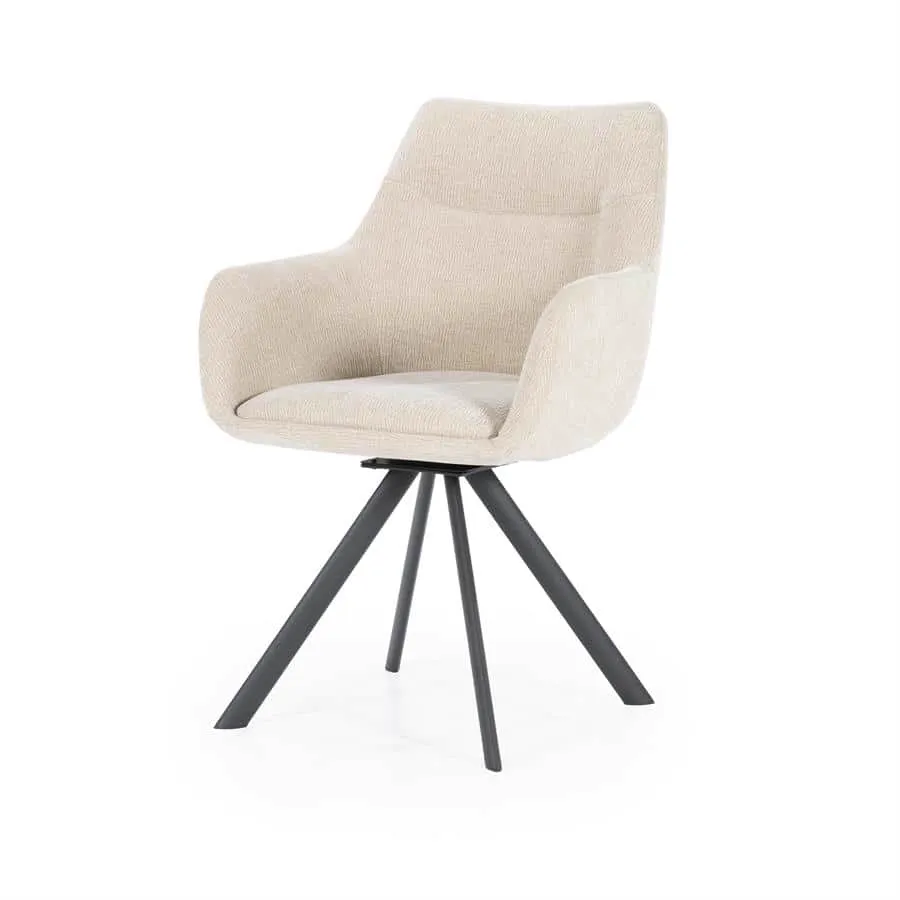 Stoel Bliss with armrest - taupe