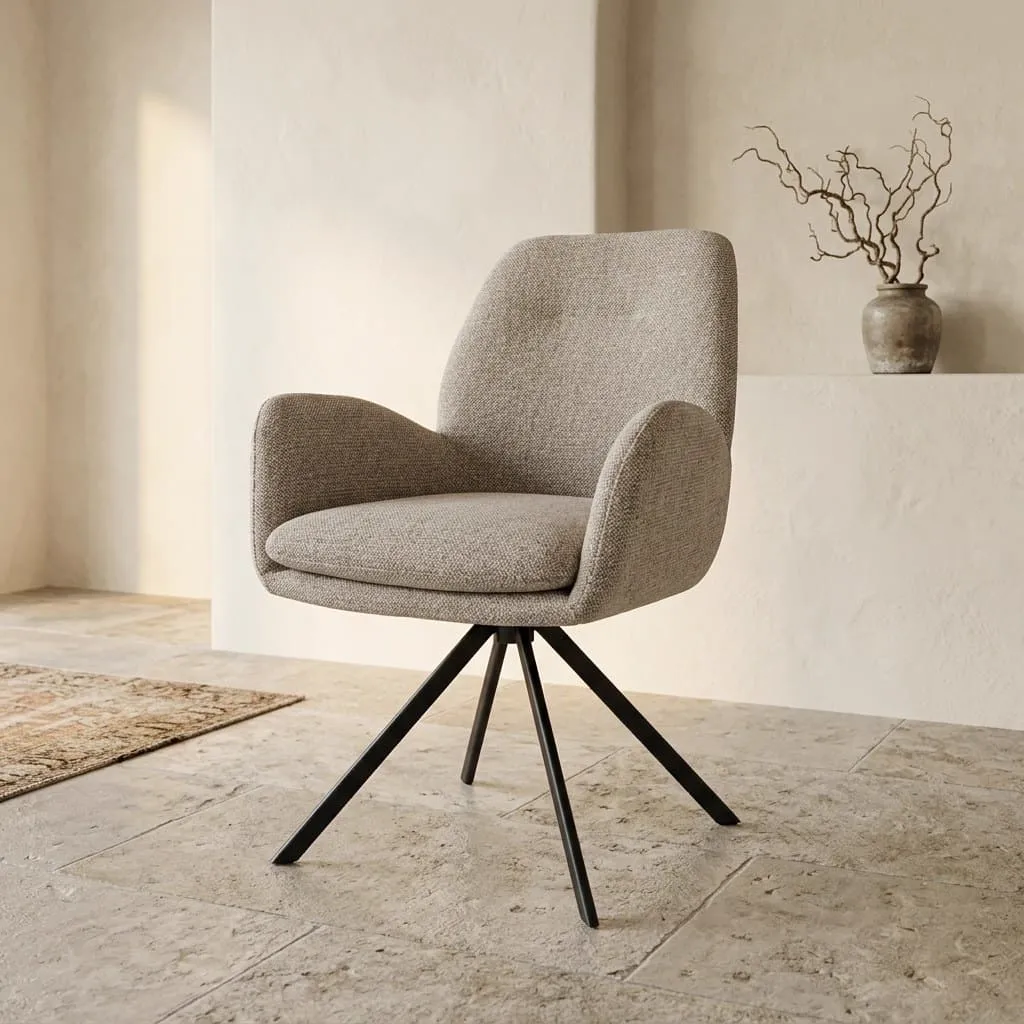 Charles armstoel - draaipoot 360 - Milan - Nature 120