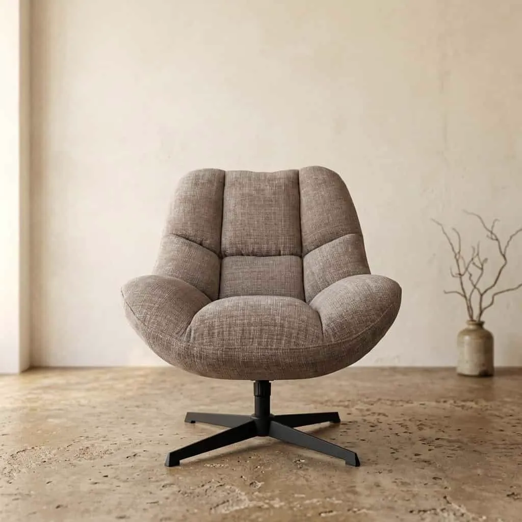 Chuck draaifauteuil 360 + rock system - Cremona - Fur 24
