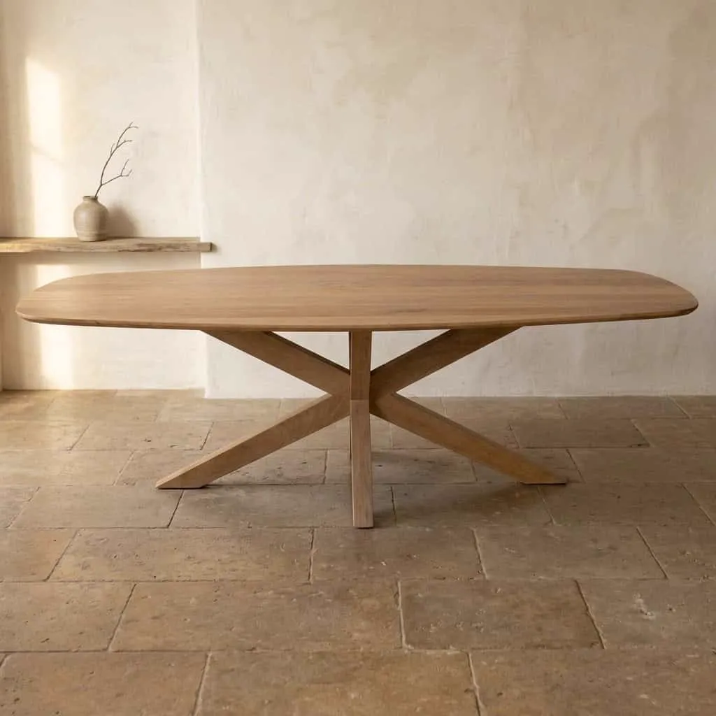 Deens ovale eettafel Nina Naturel Mangohout 240 cm