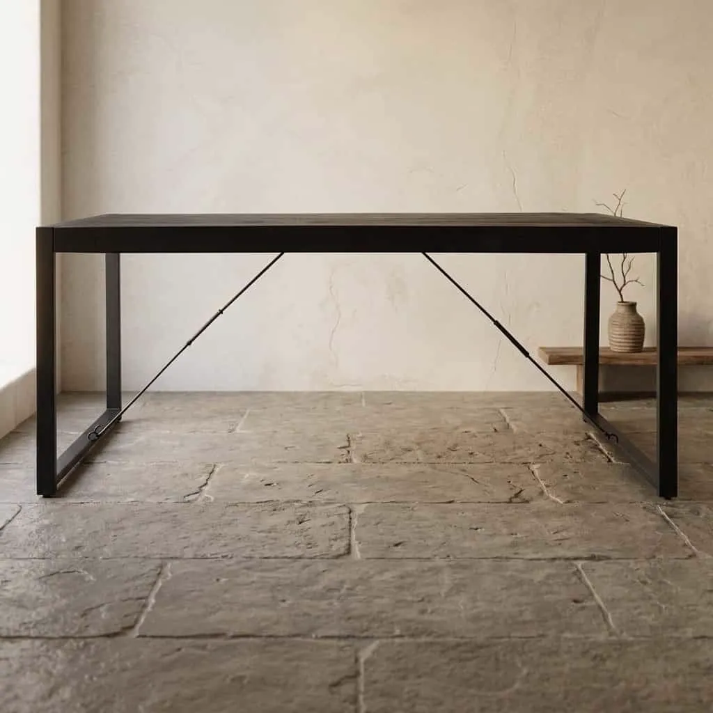 Eettafel Boaz Zwart Mangohout 220 cm