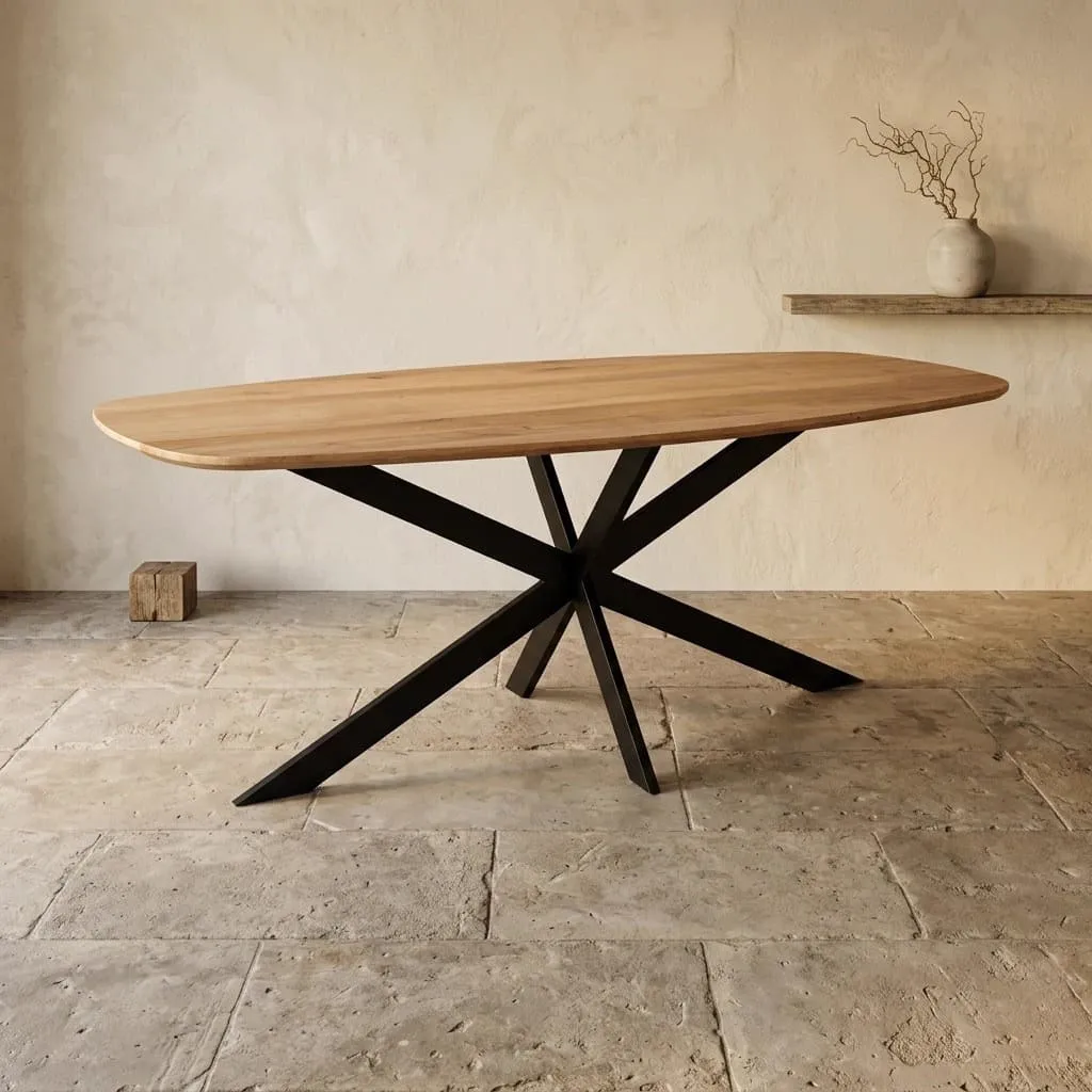 Eiken eettafel Ferris | Deens Ovaal 200 cm | Naturel