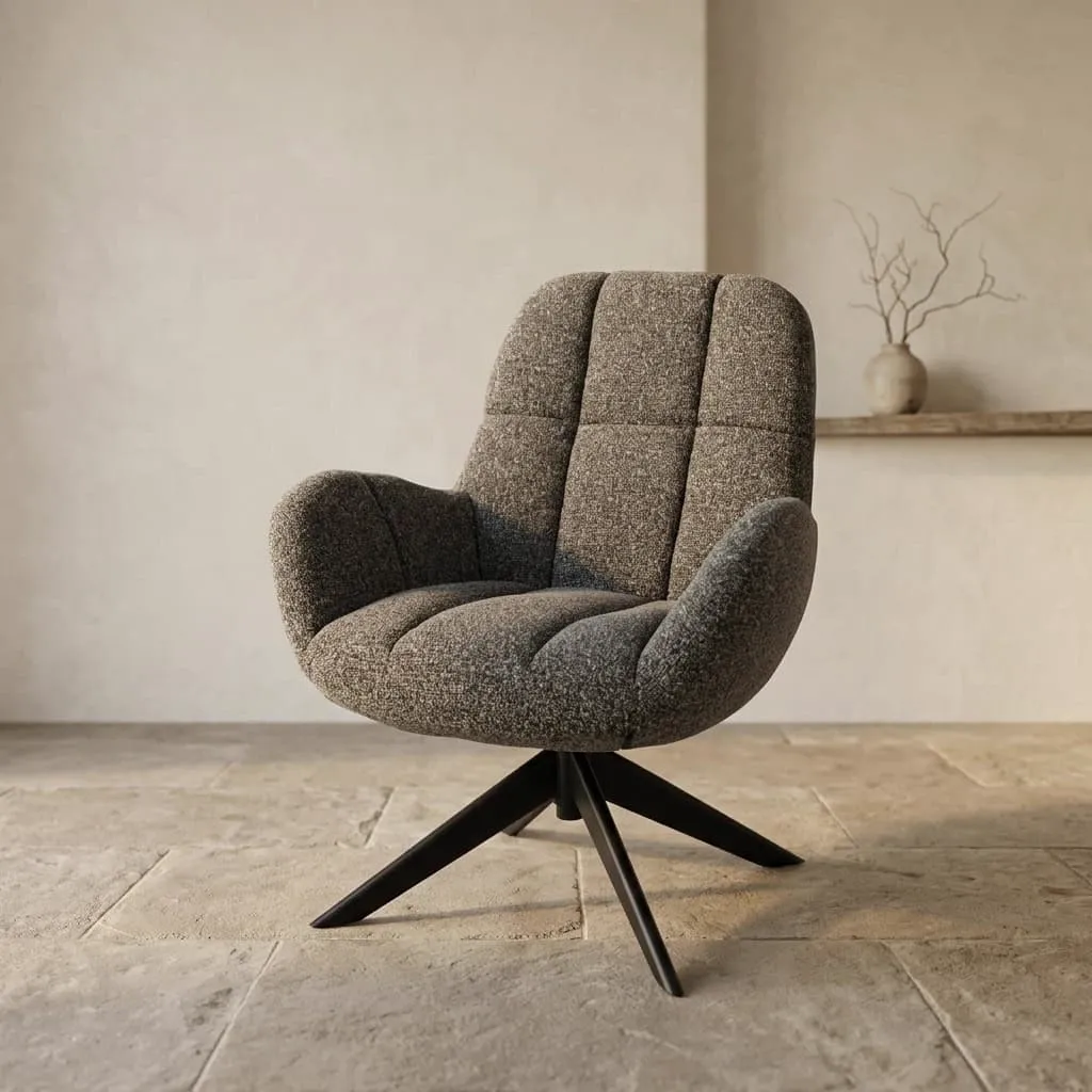 Elvis draaifauteuil 360 - Monet - Antracite 0252