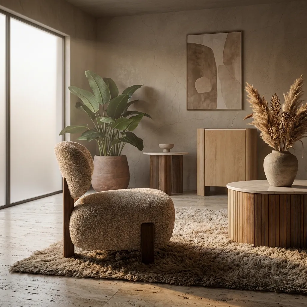 Fauteuil Reza bruin - beige Bay