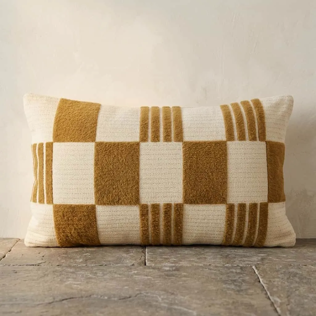 Kussen Twist 35x55 cm - mustard