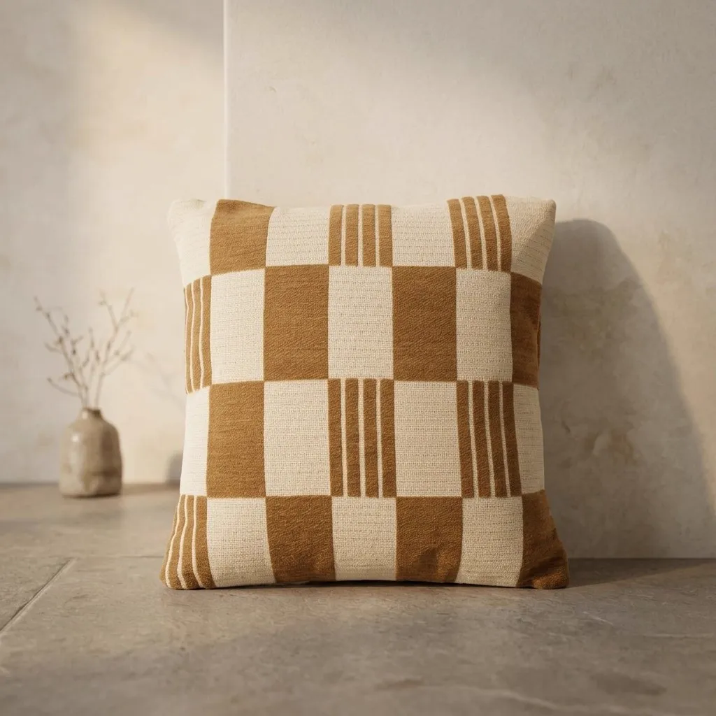 Kussen Twist 45x45 cm - mustard